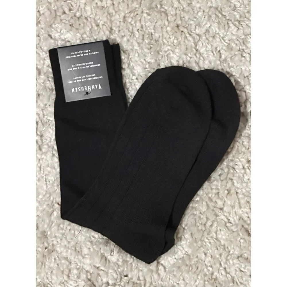 New with tags Van Heusen‎ Mens Black Dress Socks Size 6-12.5 black